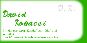 david kopacsi business card